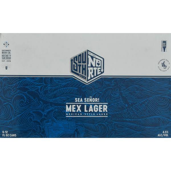 Southnorte Beer Co. Beer, Mexican Style Lager, 6 Pack - 6 pack, 12 fl oz cans