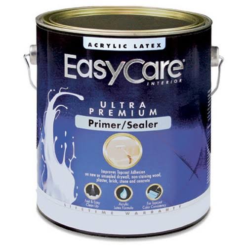 True Value Premium Easy Care Flat Latex Wall Primer Paint - White, 1gal