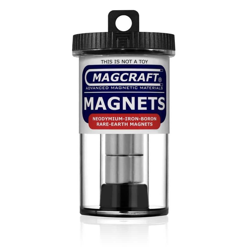 Magcraft Rare Earth Rod Magnet - 1/2"x1/2", 4ct