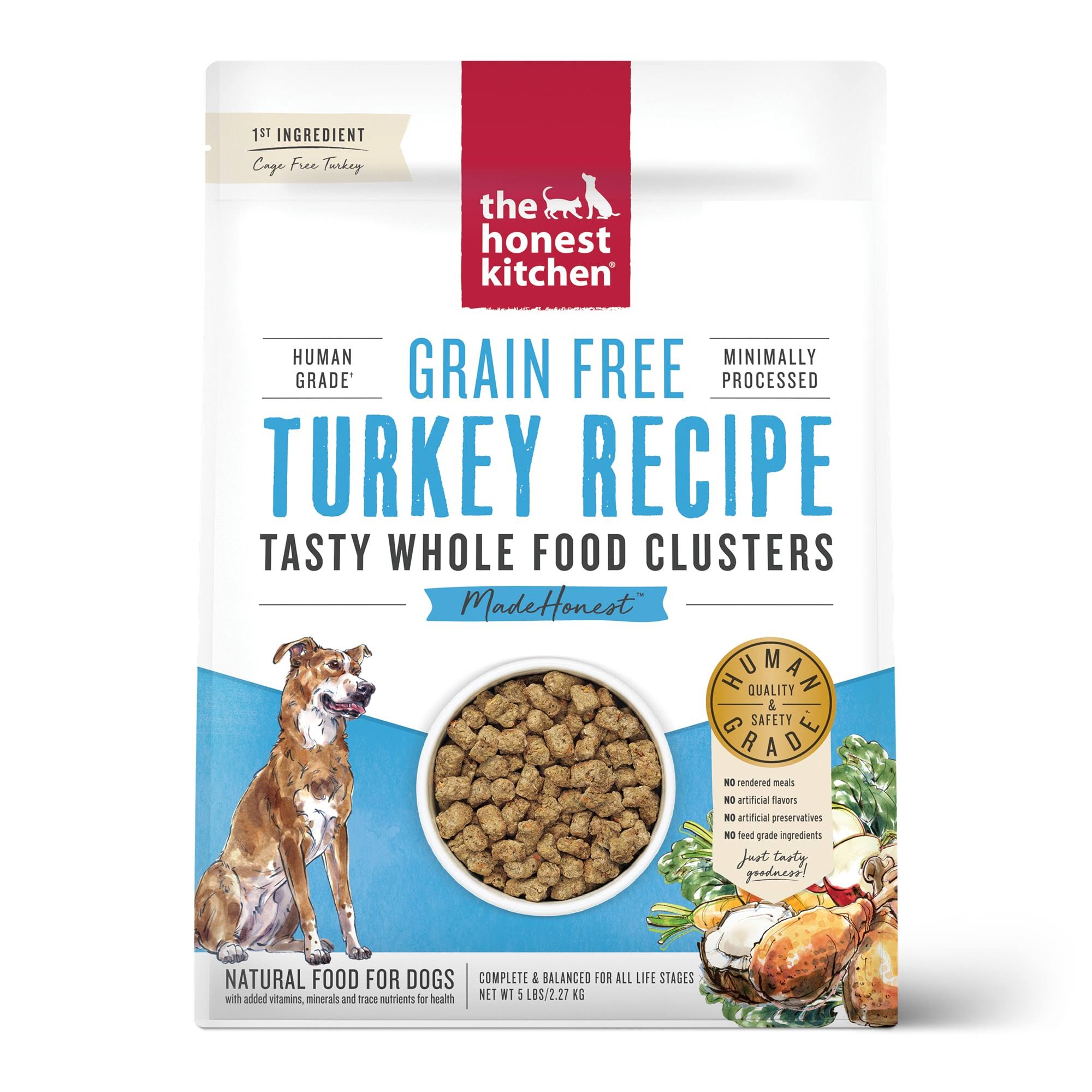 The Honest Kitchen Turkey Grain Free Clusters Dog Food 5lbs