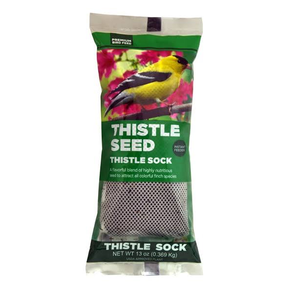Thistle Seed, Thistle Sock, Premium Bird Feed - 13 oz