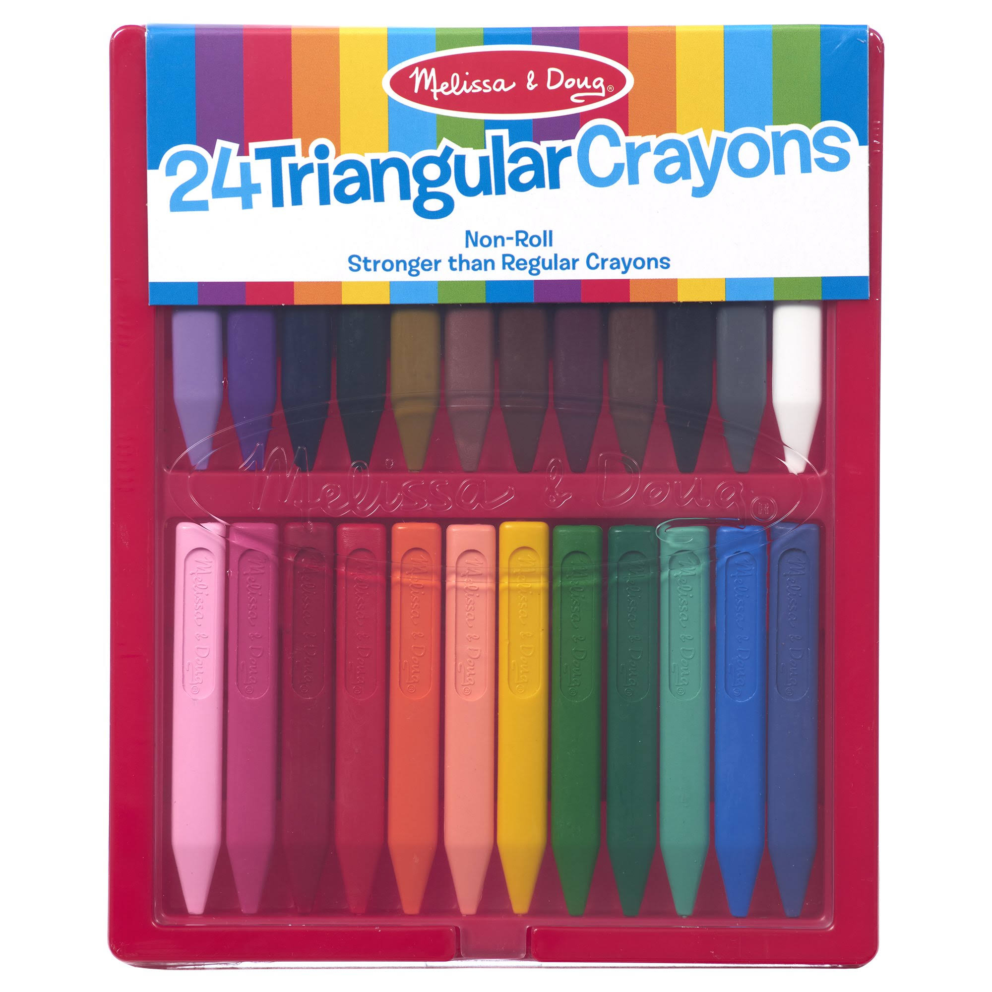 Melissa & Doug Triangular Crayon Set - 24 Pieces