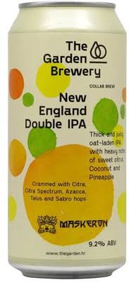 The Garden Brewery / Maskeron - New England Double IPA 9.2% ABV 440ml Can