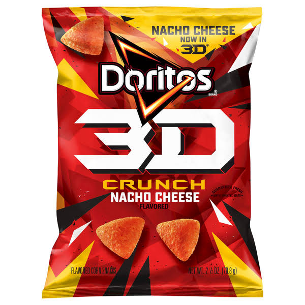 Doritos - 3D Crunch Nacho Cheese Snacks, 2 oz.