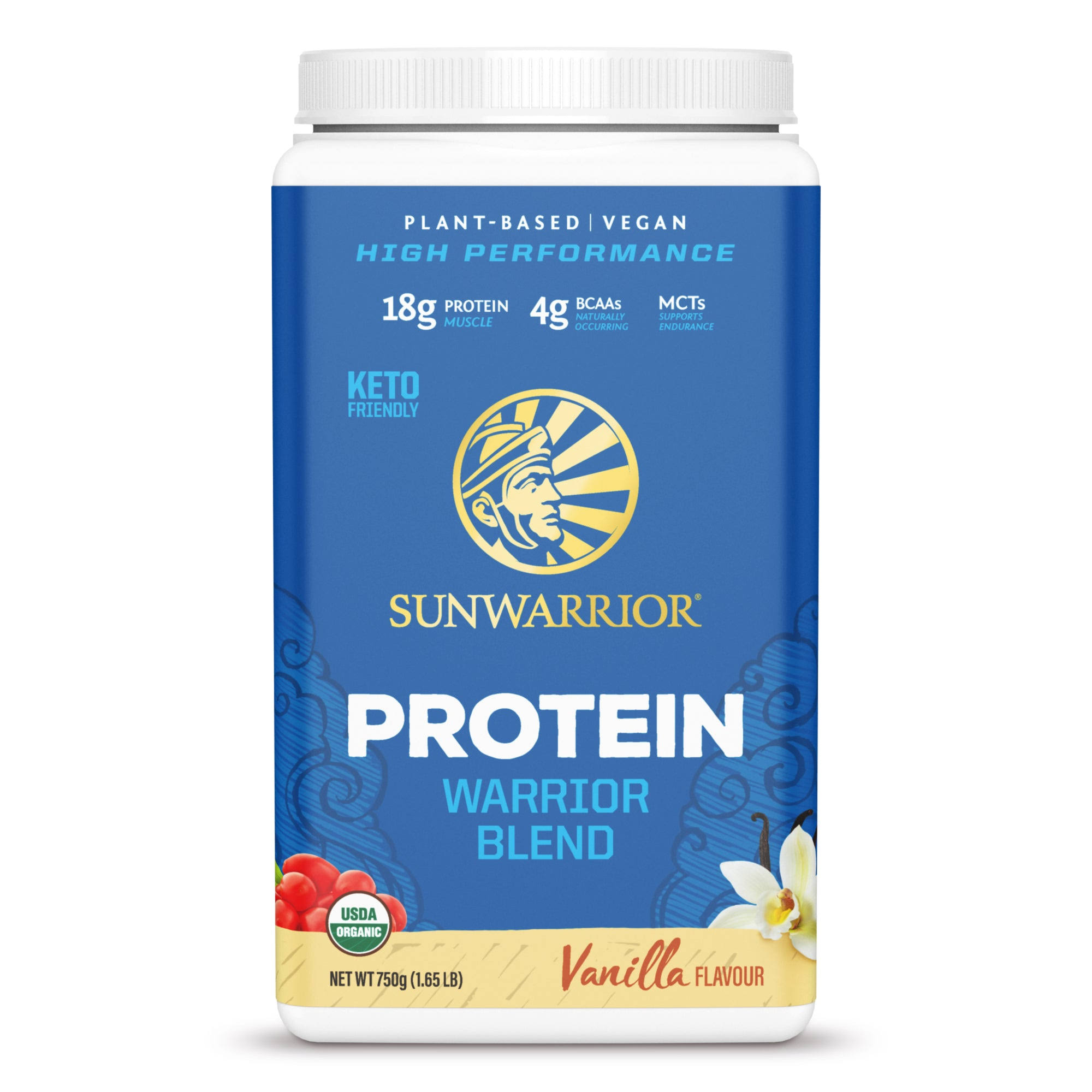 Sunwarrior Warrior Blend Plant Based Organic Protein Supplement - 750g, Berry