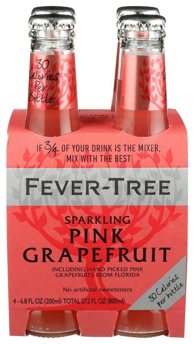 Fever-Tree Juice, Pink Grapefruit, Sparkling - 4 pack, 6.8 fl oz bottles