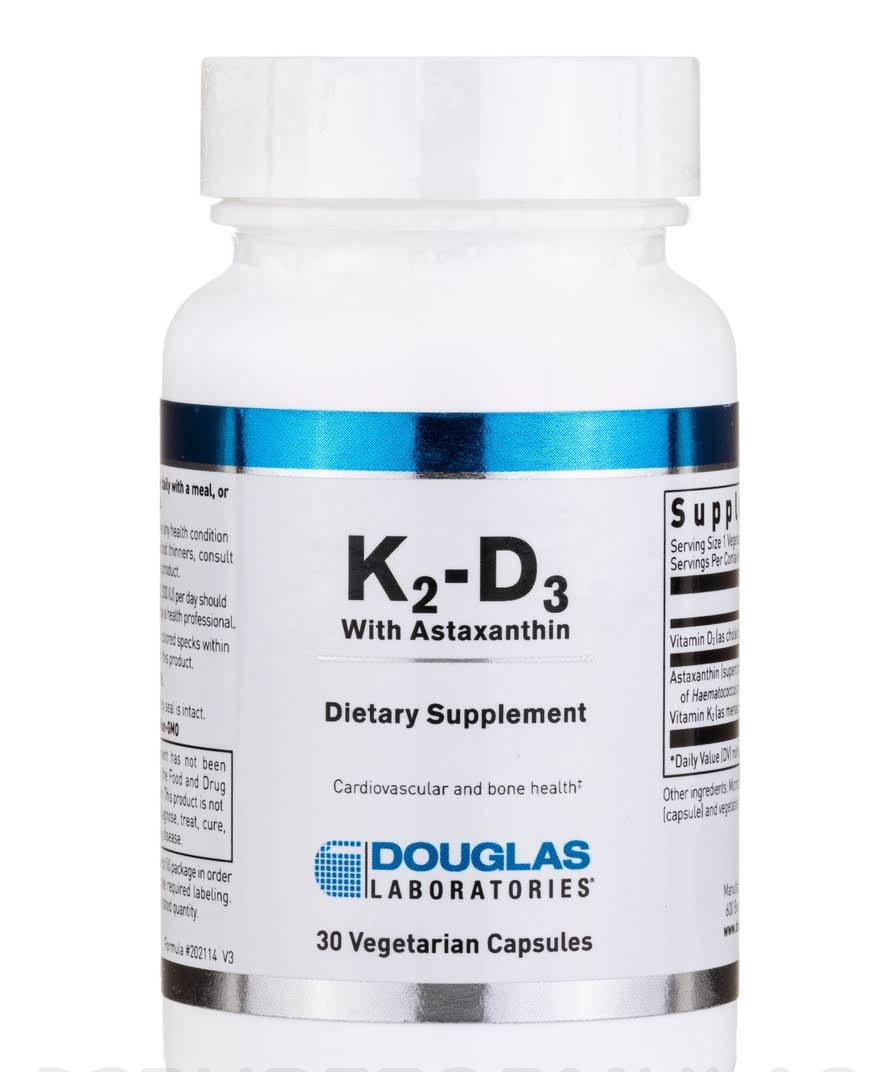 Douglas Laboratories® K2-D3 With Astaxanthin Dietary Supplement - 30 Capsules