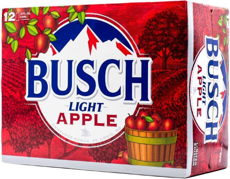 Busch Light Beer, Apple - 12 pack, 12 fl oz cans