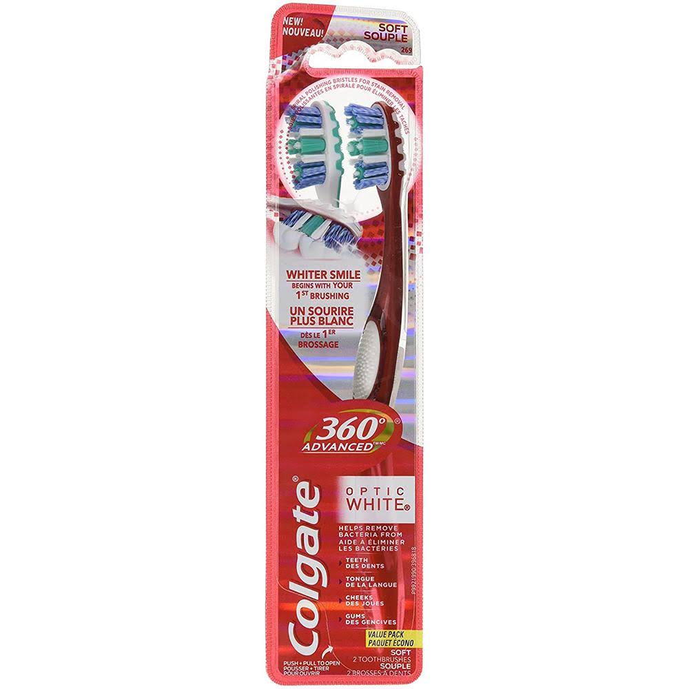 Colgate 360 Advanced Optic White Toothbrush - Soft