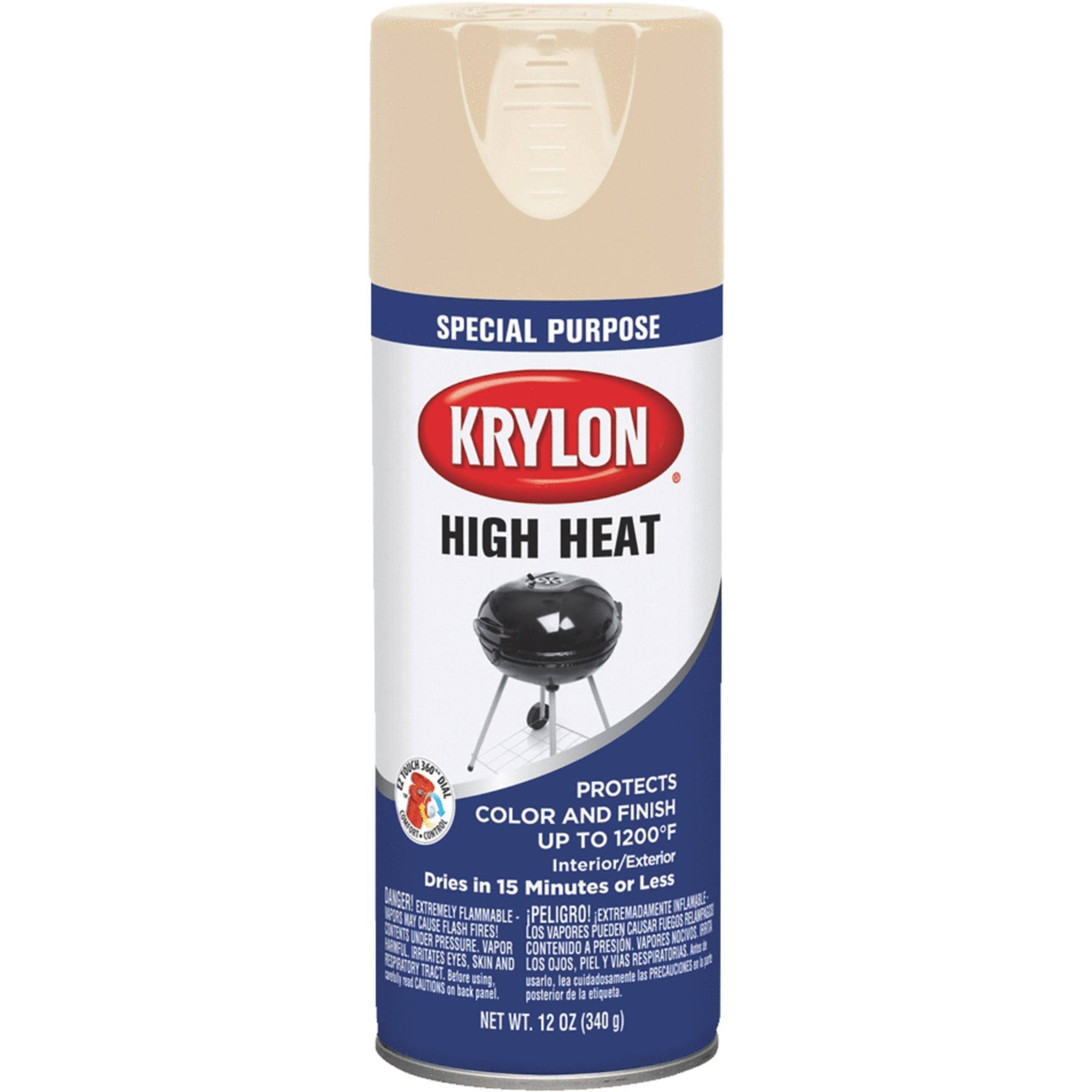 Krylon High Heat Spray Paint - 12oz, 15 to 20sq ft, Beige