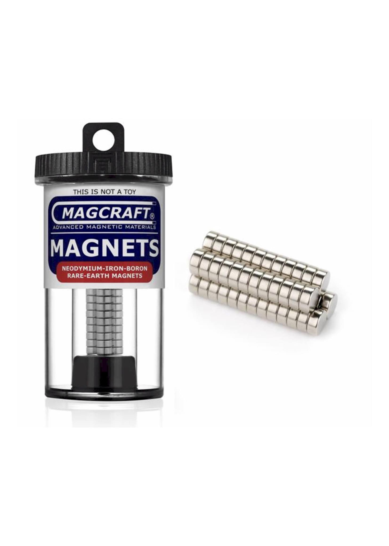 Magcraft Rare Earth Disc Magnet - 1/4" x 1/10", 50pk