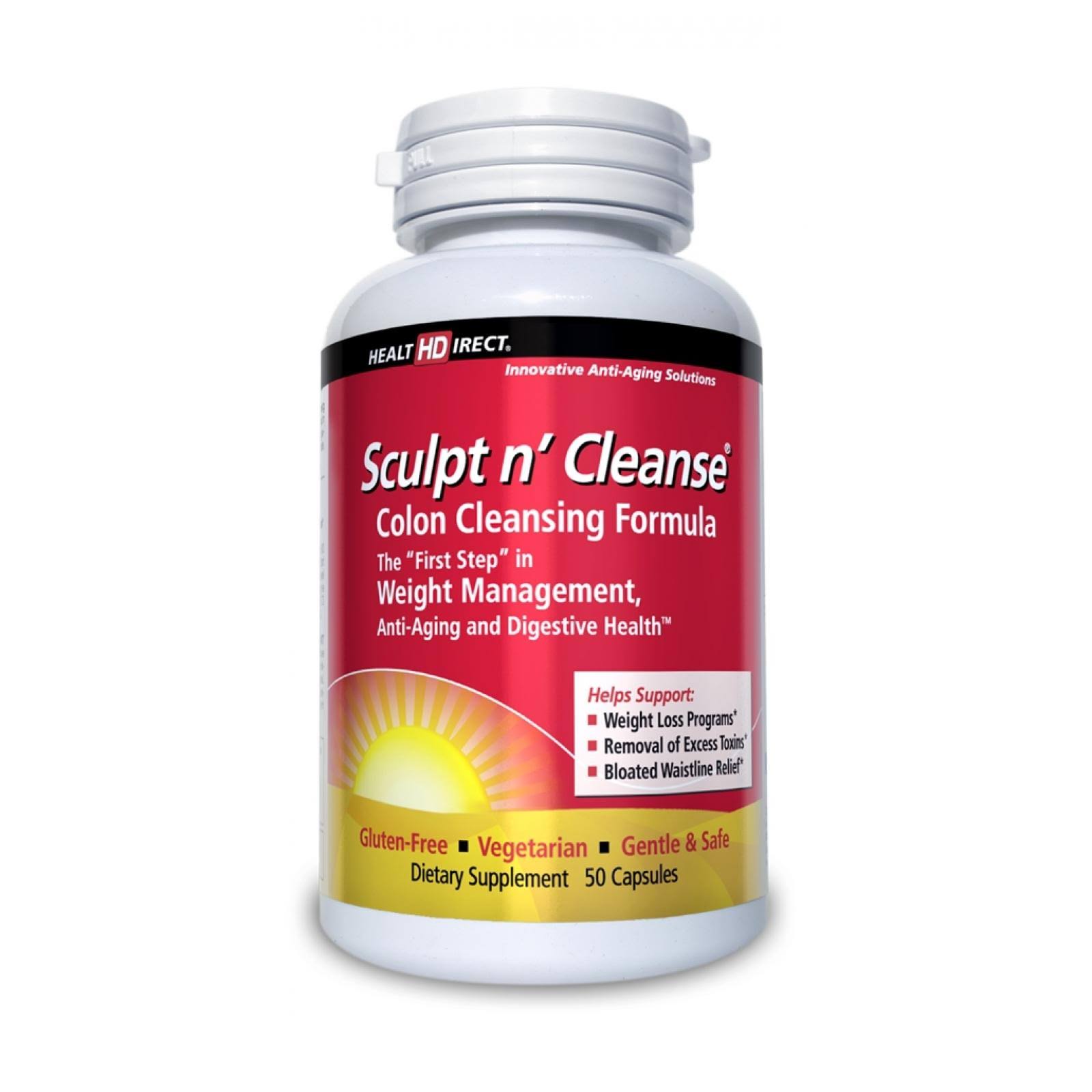 Health Direct Sculpt N' Cleanse Colon Cleansing Supplement - 450mg, 50 Capsules