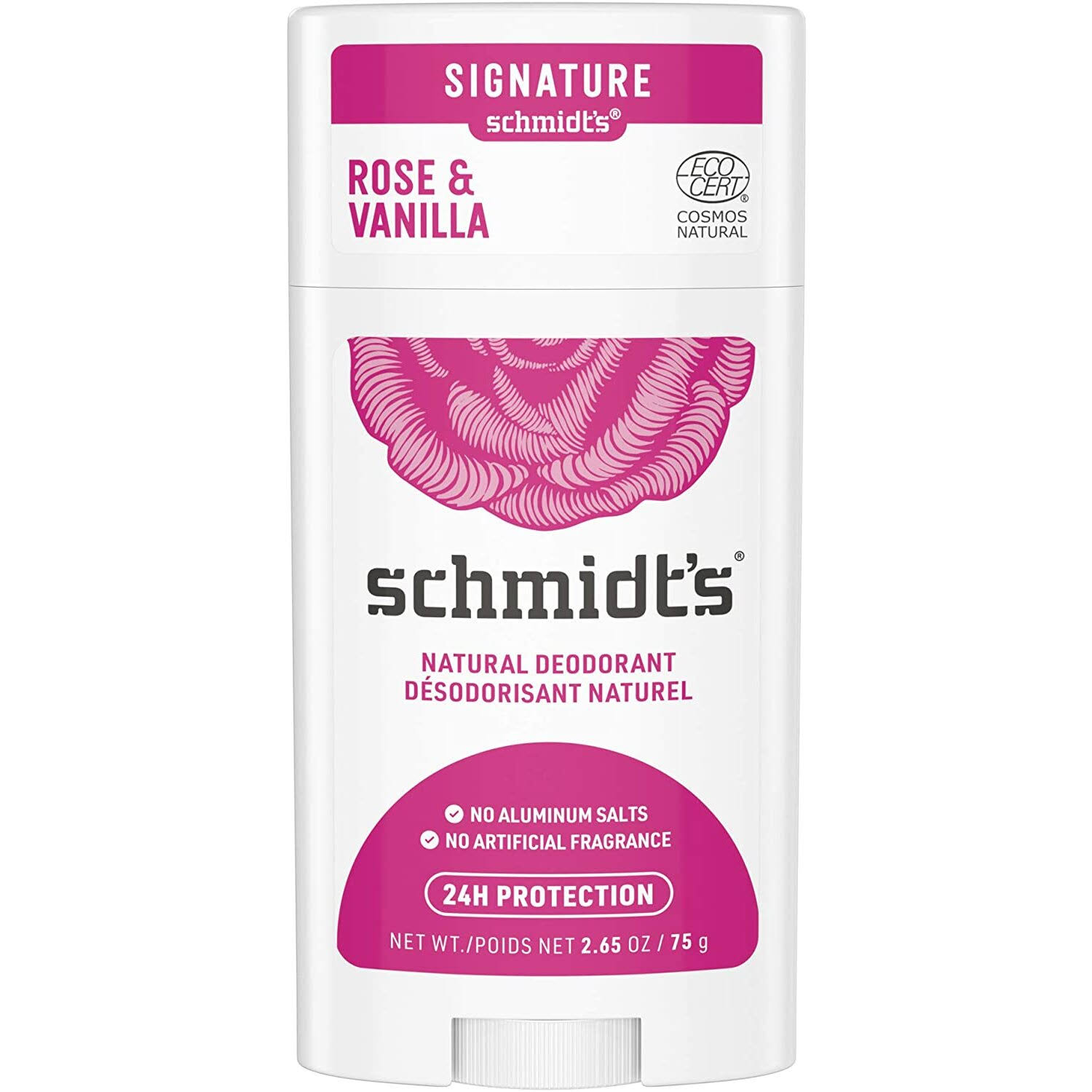 Schmidt's Rose + Vanilla Natural Deodorant - 75g