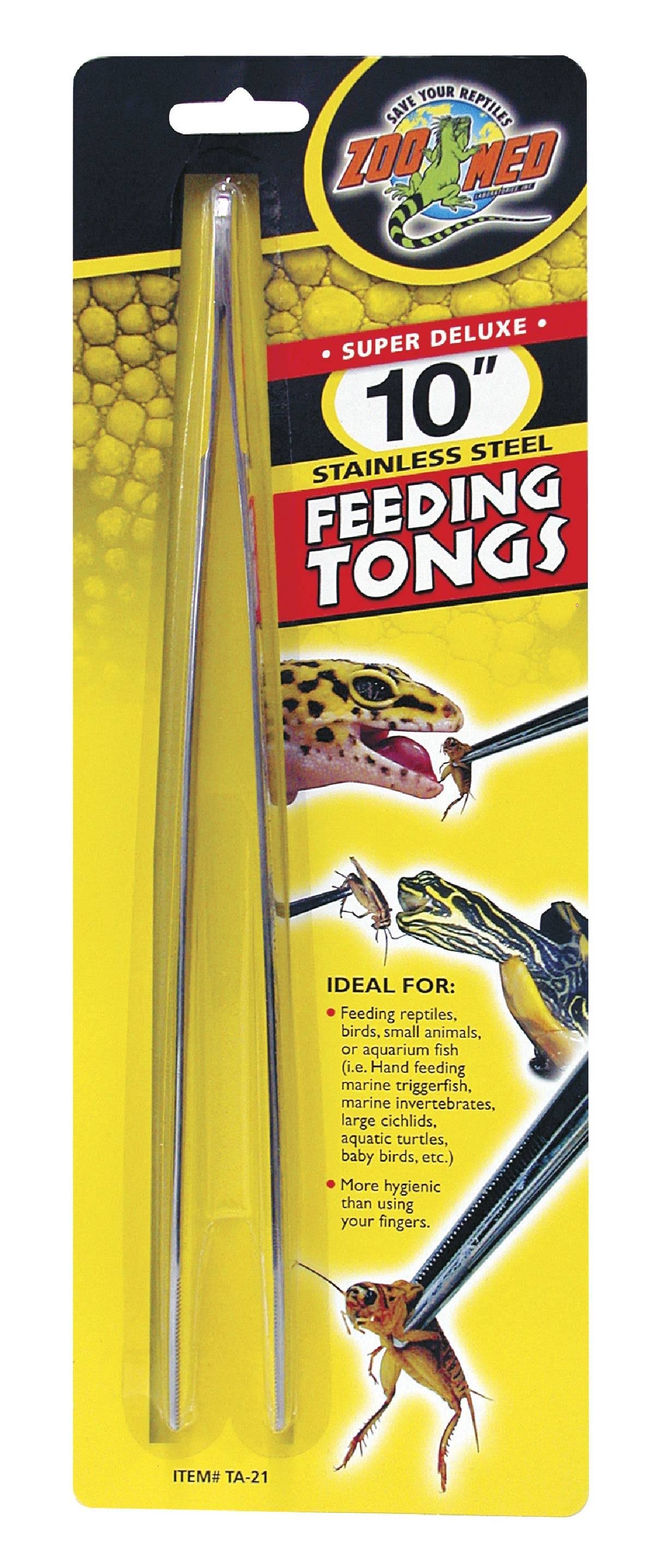 Zoo Med Stainless Steel Feeding Tongs - 10 in