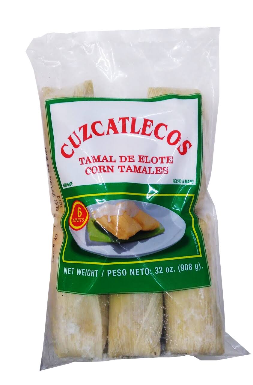 • Frozen Foods Meals & Sides Cuzcatlecos Tamal de Elote Corn Tamales 6 Units 32 oz