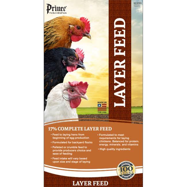 Prince Premium Feed 601159 40 lbs Complete Layer 17 Percent Mini Pellet Food