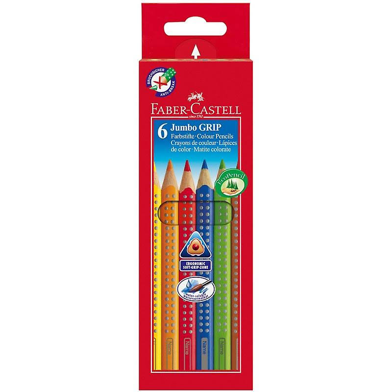 Faber-Castell Jumbo-Grip Colored Pencil - 6 Pack
