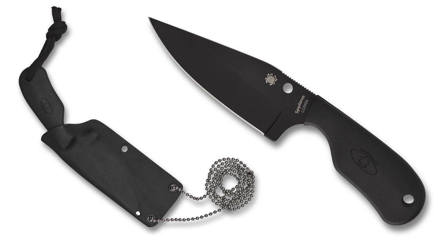 Spyderco Subway Bowie FB48BK Fixed Blade LC200N Stainless Black Frn Knife