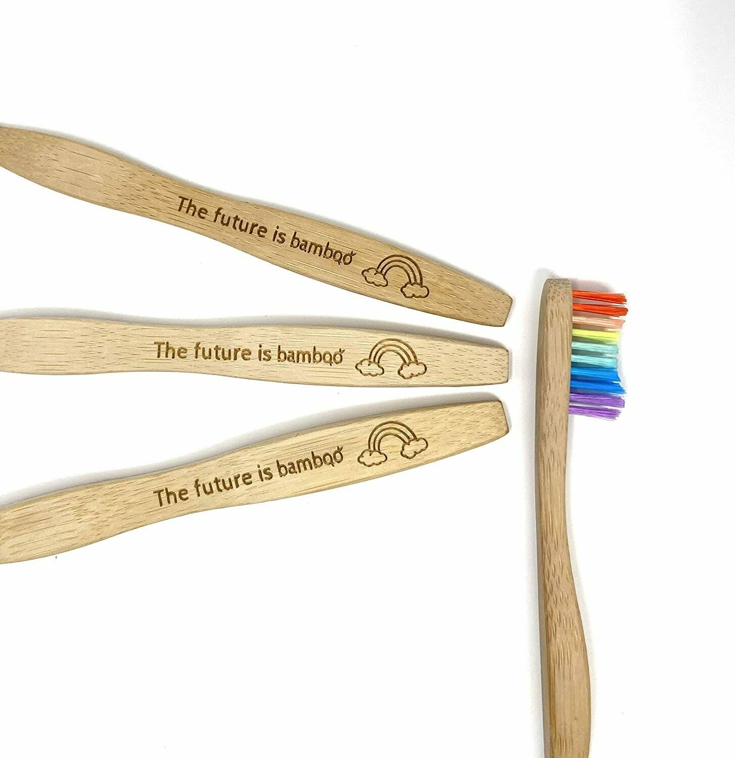 The future is bamboo Soft Toothbrush Rainbow Bamboo Adult
