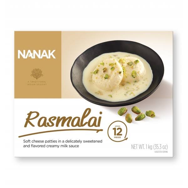 Nanak Frozen Rasmalai - 1 Kilogram - Indian Bazaar - Delivered by Mercato