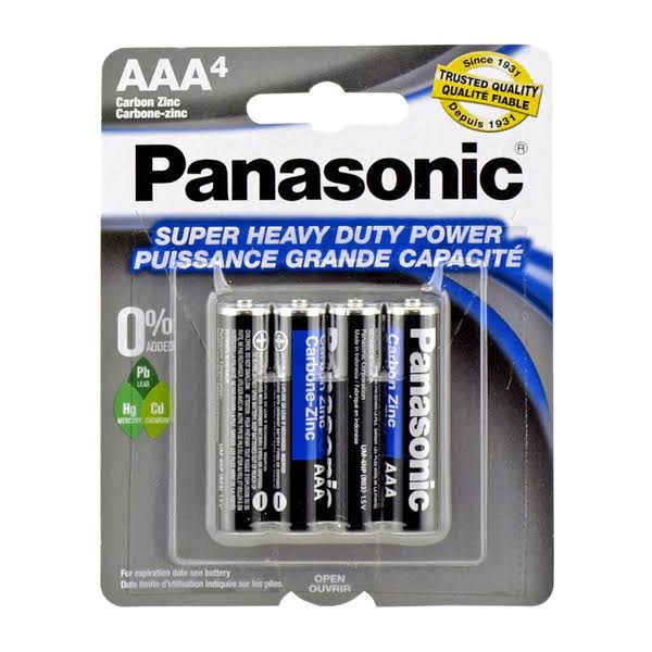 Panasonic Super Heavy Duty AAA Battery - 4 Pack
