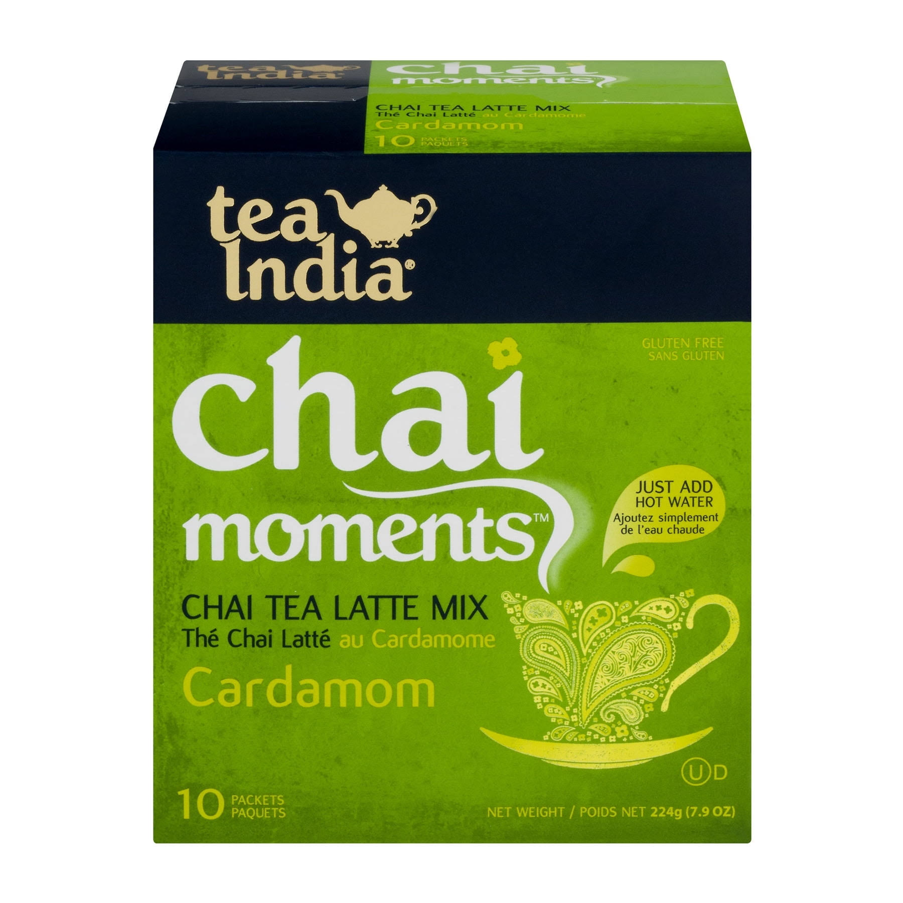 Tea India Chai Moments Cardamom Tea Latte Mix - 10 packets, 7.9 oz box