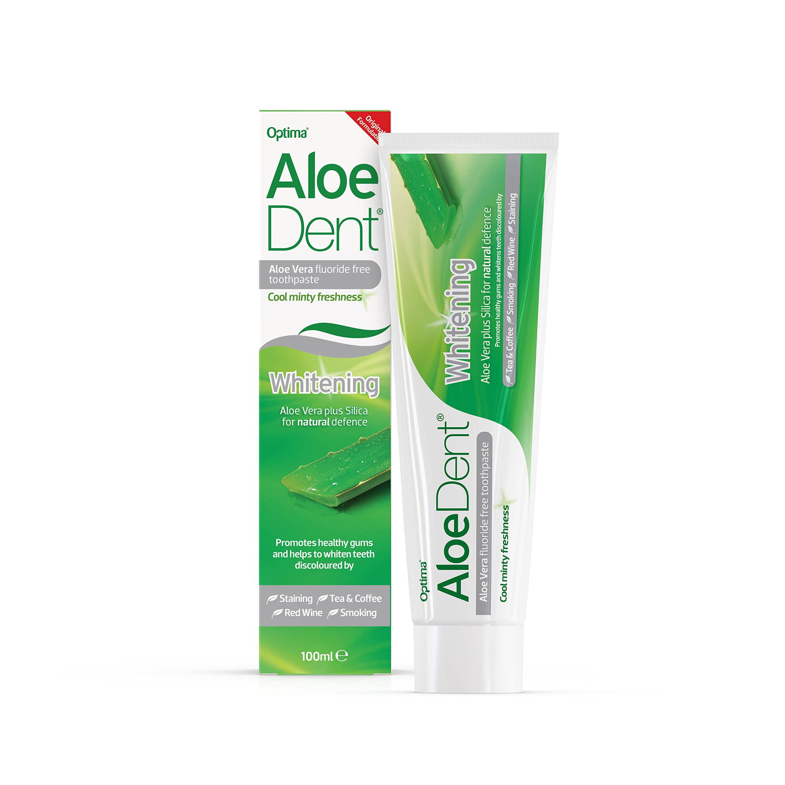 AloeDent Aloe Vera Fluoride Free Toothpaste - Whitening, 100ml
