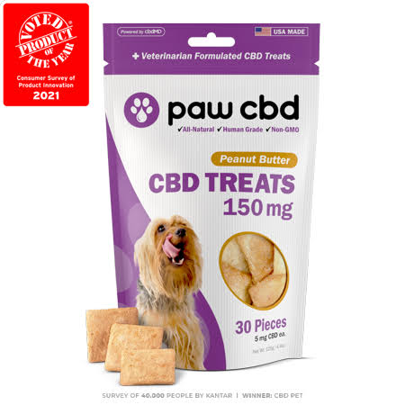 Pawcbd Peanut Butter Treats 150mg. - 30 Treats for Small Dogs