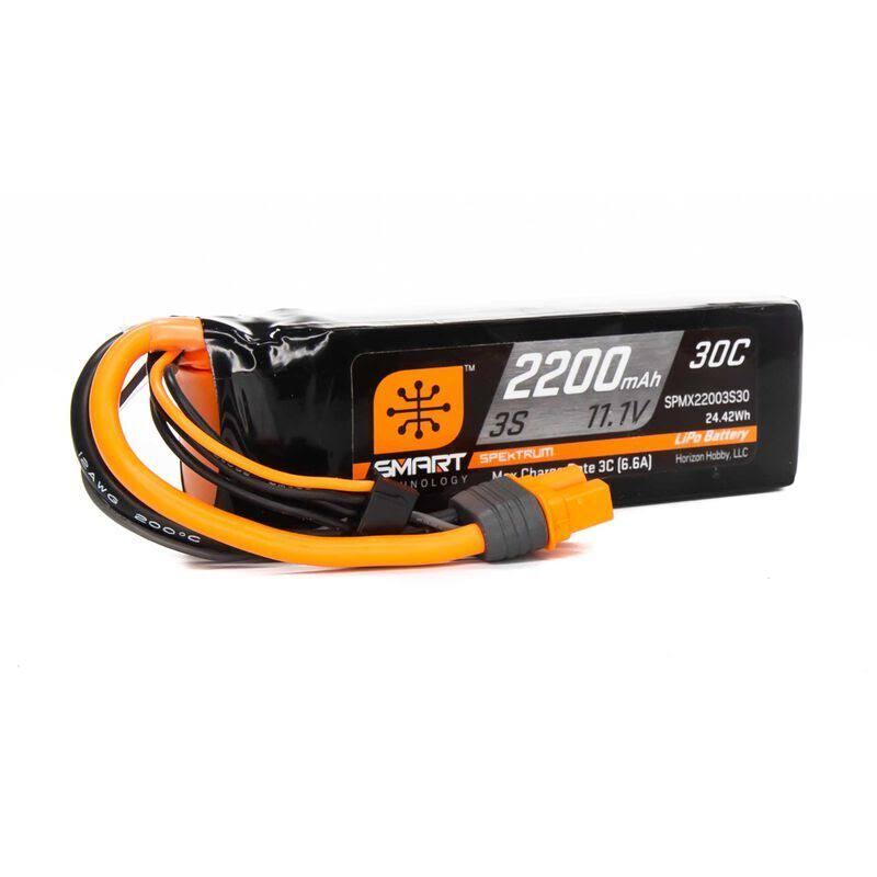 Spektrum 3s 30c Smart Lipo Battery - 11.1V, 2200mah