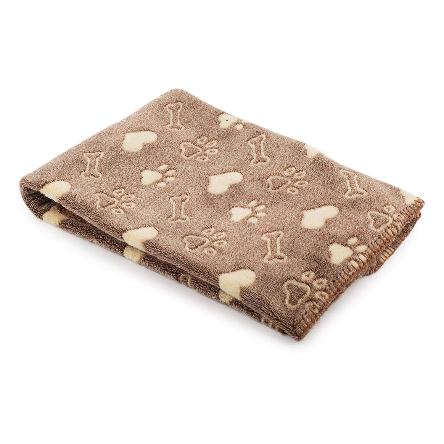 Ancol Sleepy Paws Dog and Cat Comfort Blanket - Brown, 74cm x 74cm