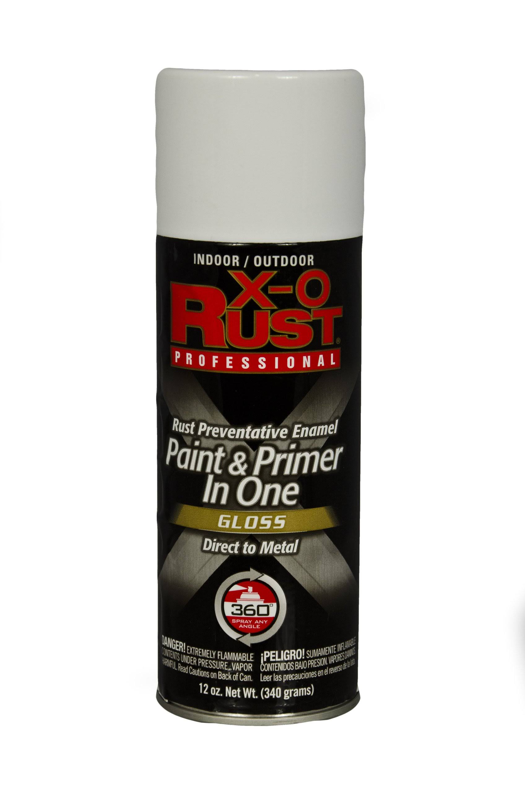 Anti-rust Enamel Paint & Primer, White Gloss, 12-oz. Spray