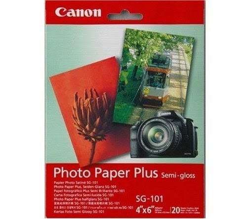 Canon SG-101 4x6 Inch (10x15cm) Photo Paper Plus Semi Gloss (20 Sheets