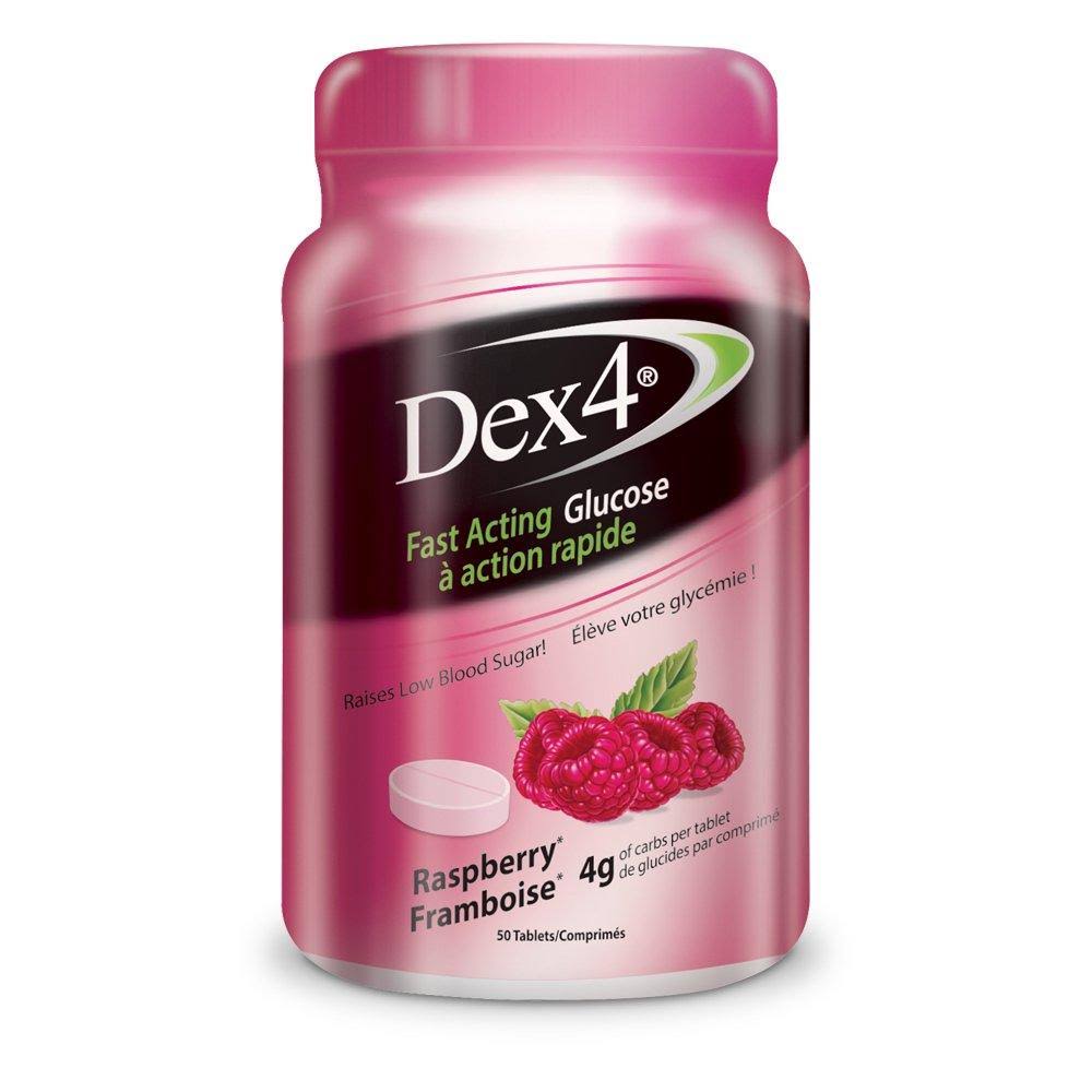 Dex4 fast Acting Glucose - Raspberry, 50ct