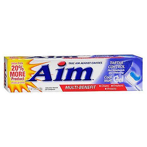 Aim Tartar Control Anticavity Fluoride Toothpaste Gel - 5.5oz, Pack of 5