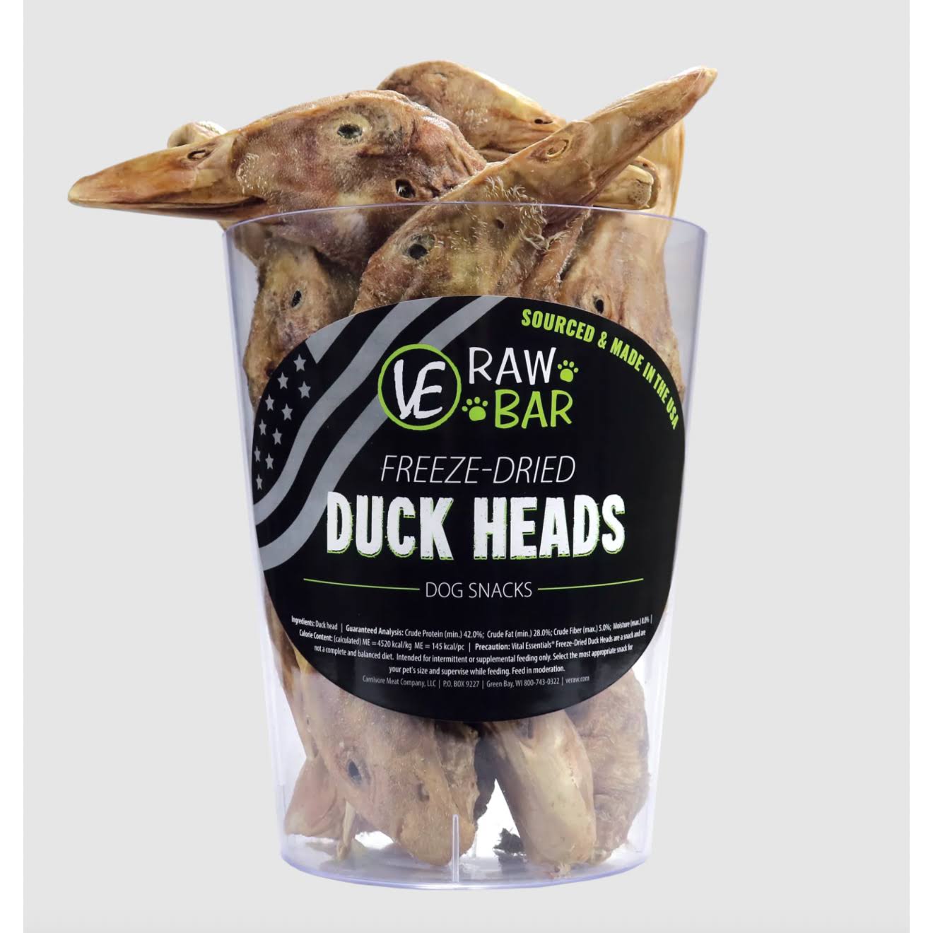 Vital Essentials RAW BAR Freeze-Dried Duck Heads