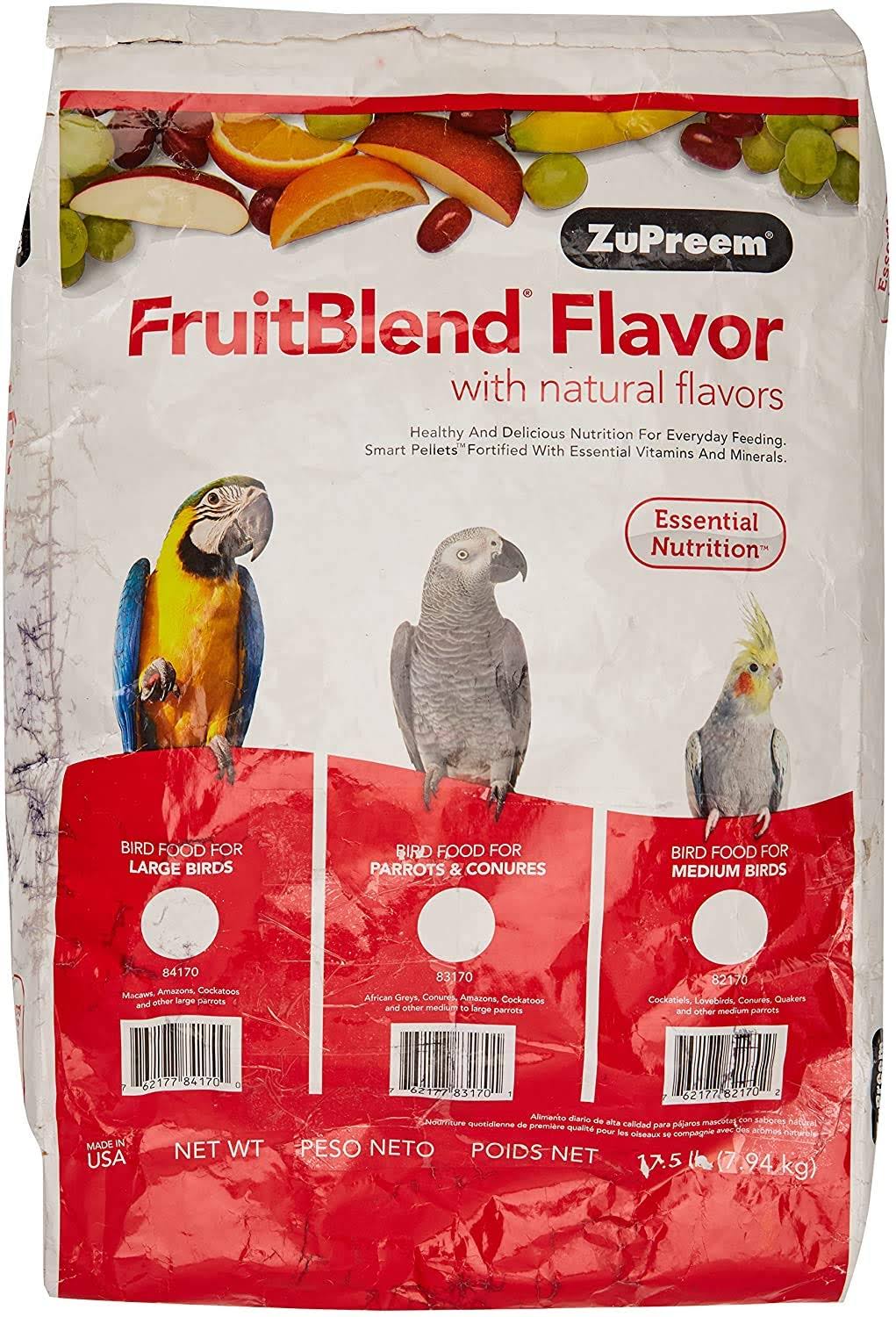 Zu Preem Fruit Blend Bird Food Parrot - 17.5lb