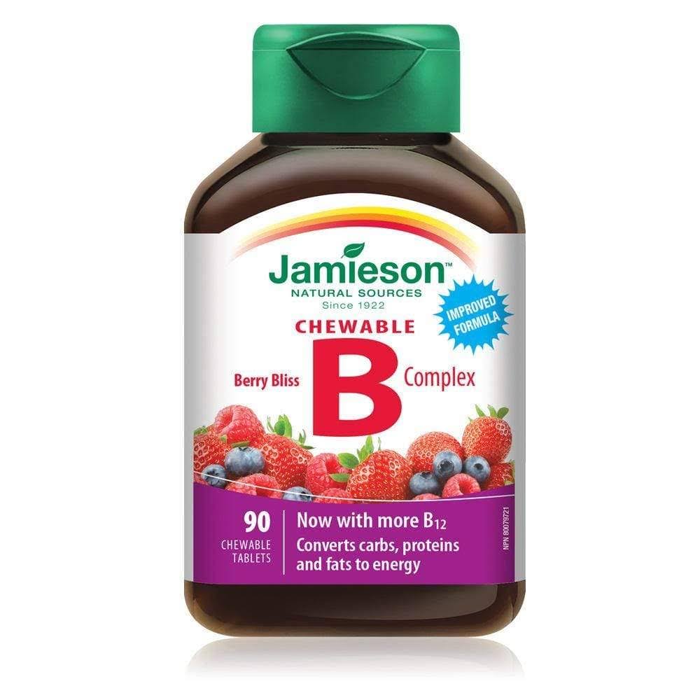 Jamieson Delicious Chewable Formula B Complex Berry Bliss Tablets - 90ct