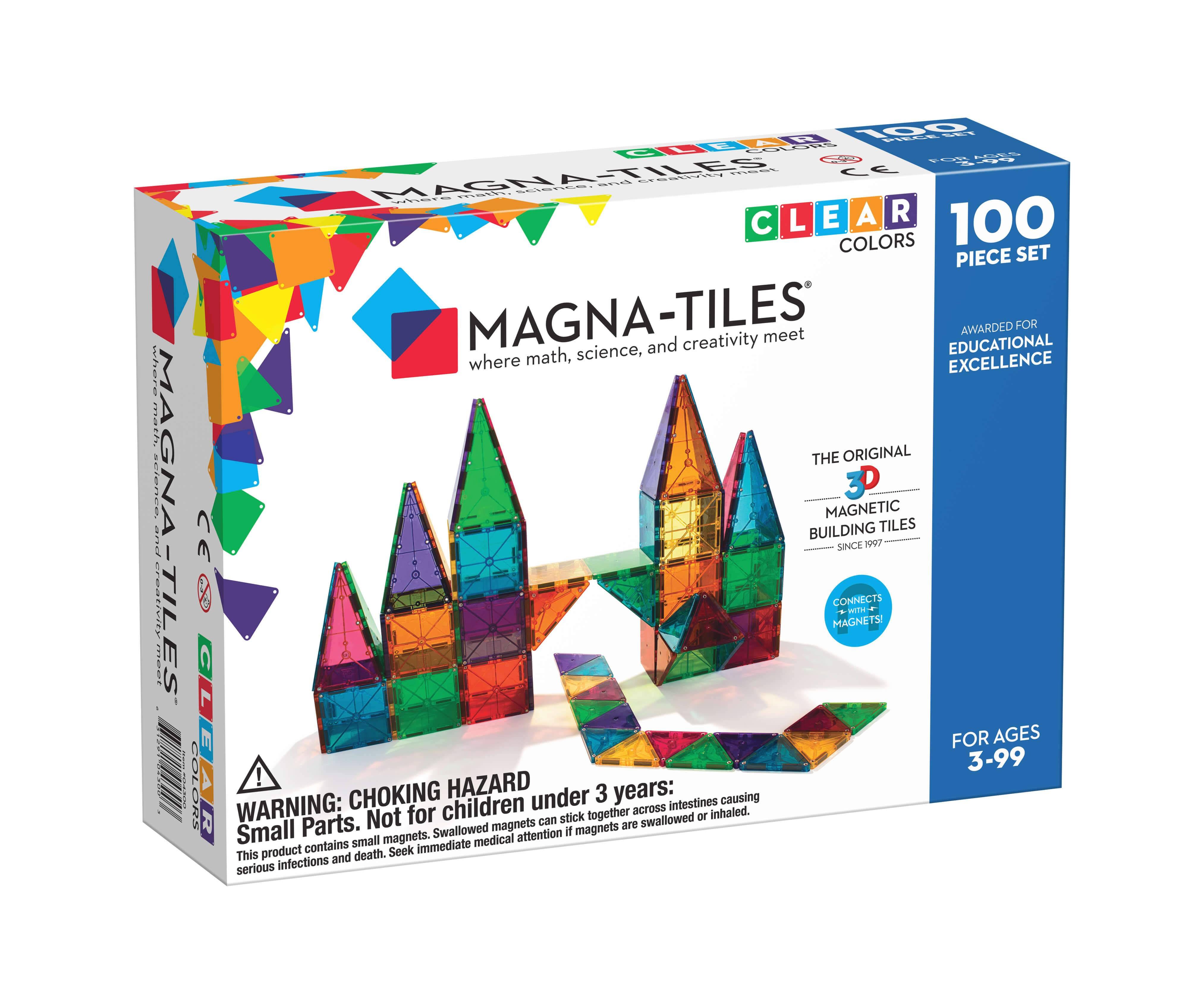 Magna Tiles - 100 Piece Clear Colours Set