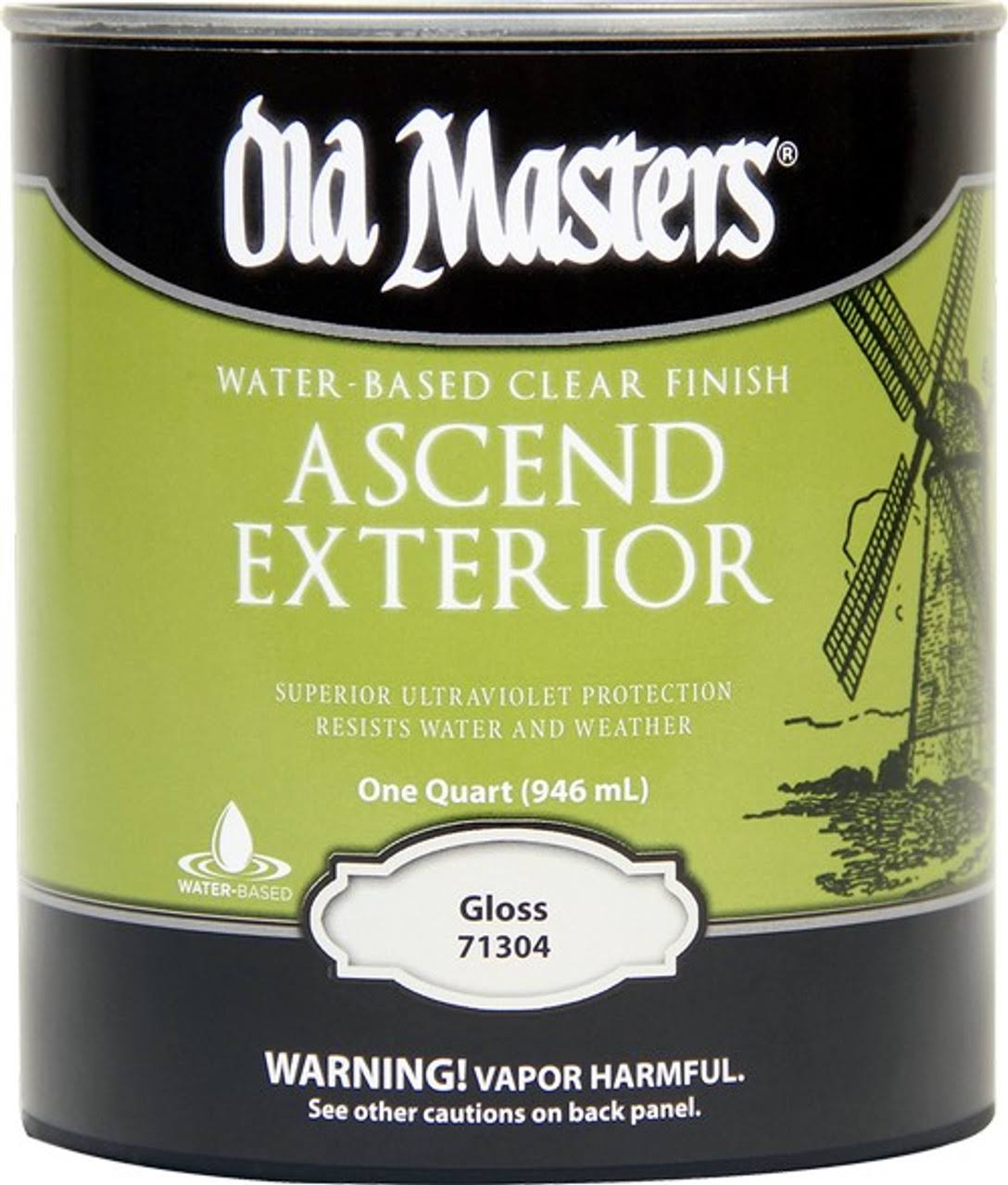 Old Masters 71304 Spar Urethane Paint, Clear, Gloss, 1 Qt Can