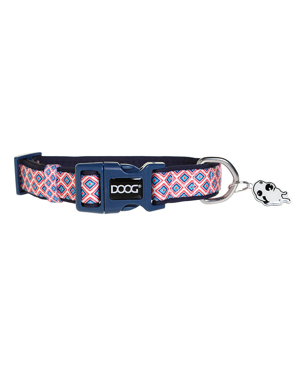 Doog Pet Collar Pink & Blue Diamond Dog Collar Large