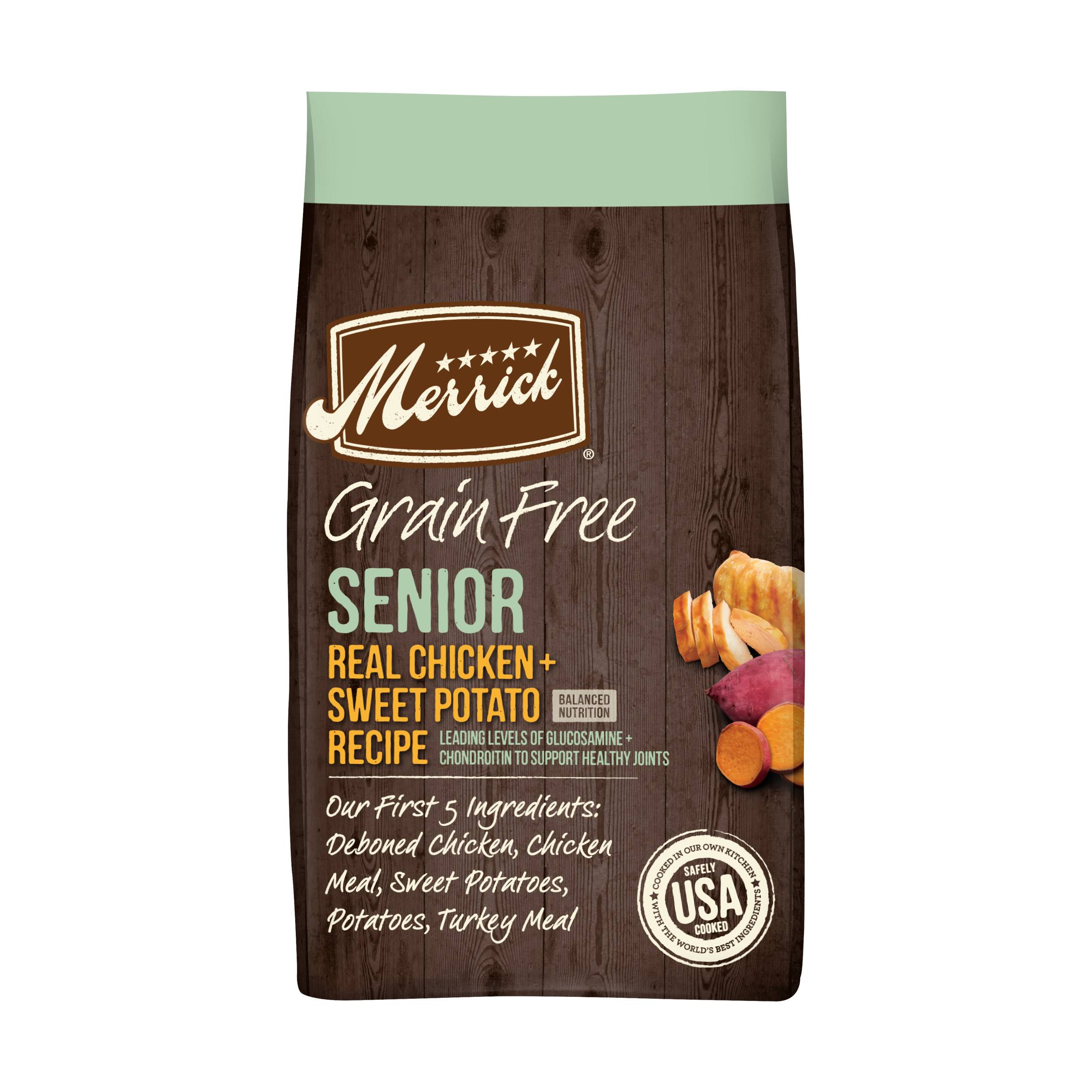 Merrick Grain Free Senior Dry Dog Food Real Chicken & Sweet Potato Recipe - 22