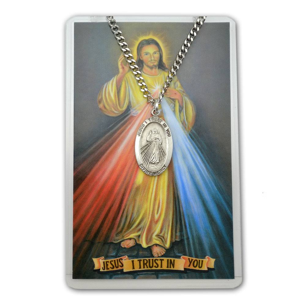 Divine Mercy Medal, Prayer Card Set