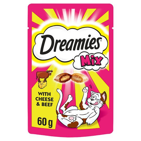 Dreamies Mix Cat Treats - with Cheese and Beef, 60g