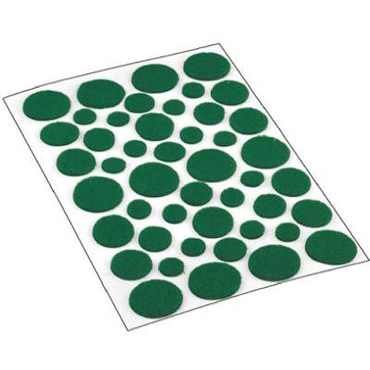 Shepherd Hardware Self-Adhesive Felt Surface Protection Pads - Green, Assorted Sizes, 46pcs