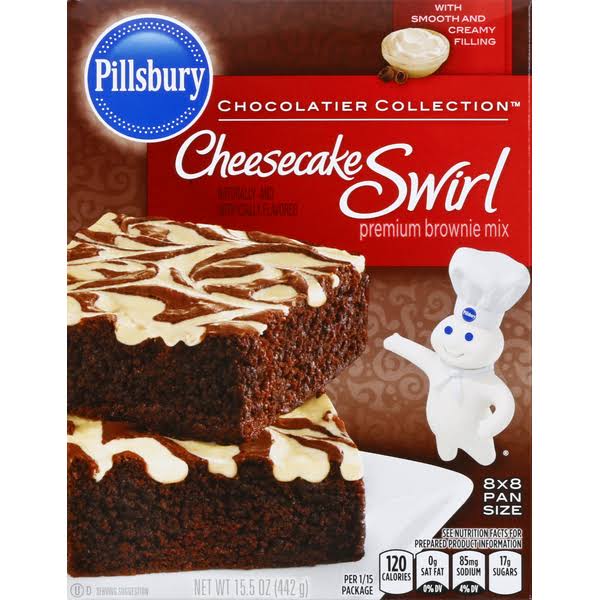 Pillsbury Brownie Mix, Premium, Cheesecake Swirl - 15.5 oz