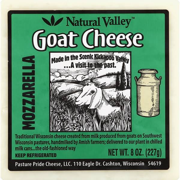 Natural Valley Cheese, Goat, Mozzarella - 8 oz
