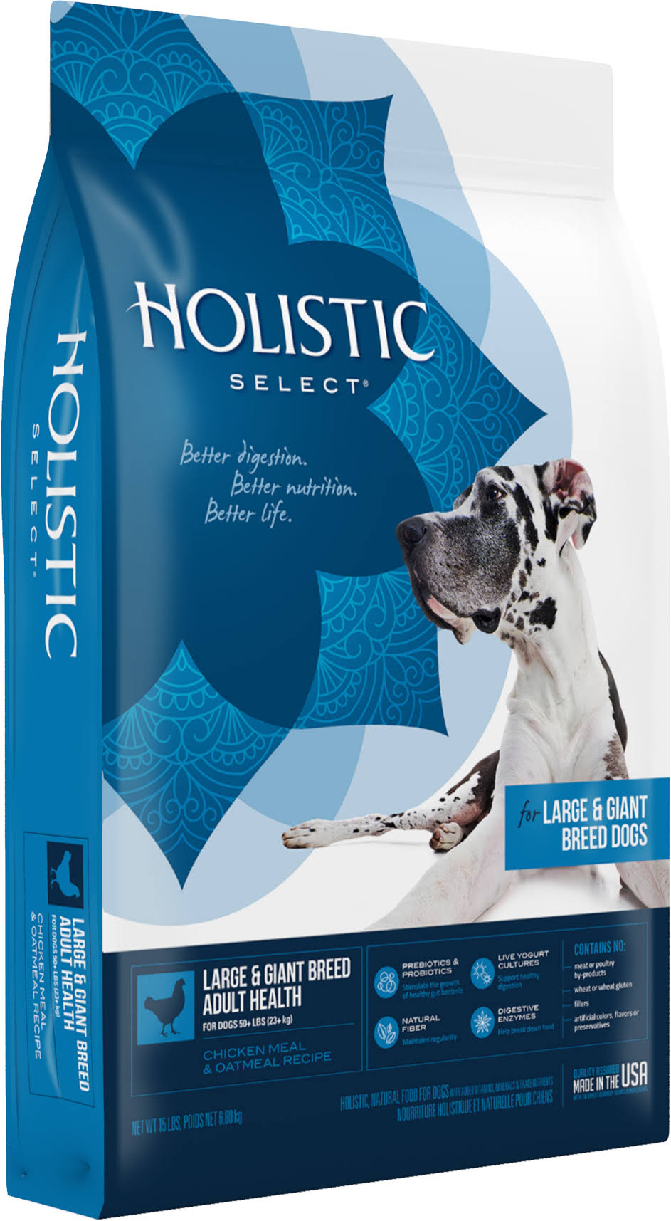 Holistic Select Large & Giant Breed Adult Dry Dog Food - Chicken Meal Recipe, 30 lb