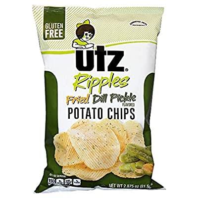 Utz Ripples Potato Chips - Fried Dill Pickle, 81.5g