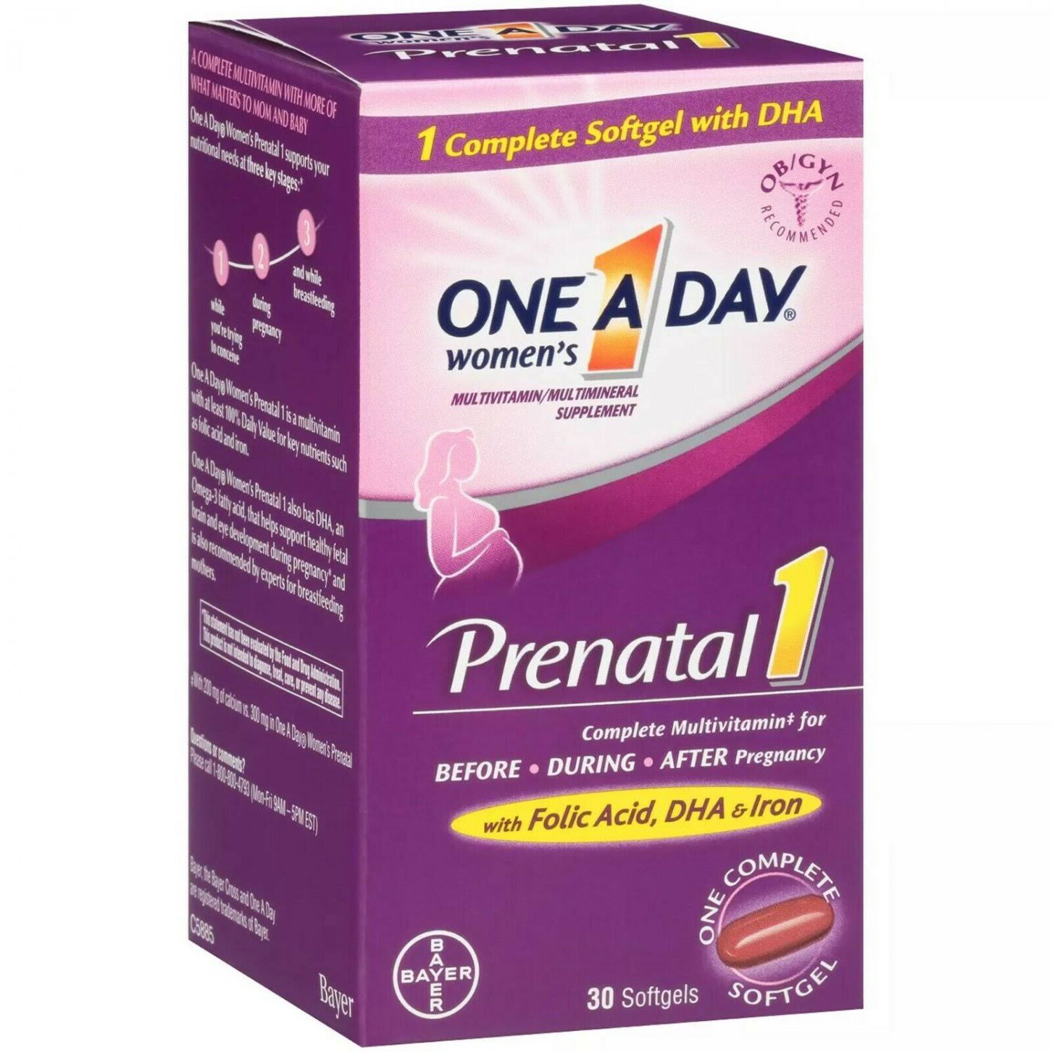 One A Day Womens Prenatal 1 Supplement - 30ct