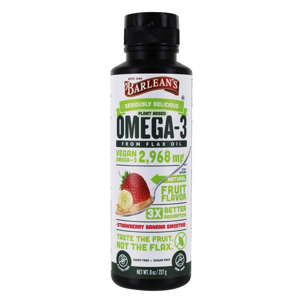 Barlean's Omega Swirl Flax Oil - Strawberry Banana, 8 oz